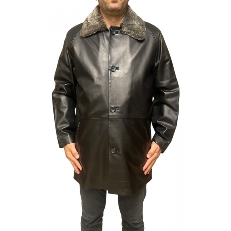 2002A ΑΝΔΡΙΚΟ ΔΕΡΜΑΤΙΝΟ ΤΖΑΚΕΤ ΜΑΥΡΟ