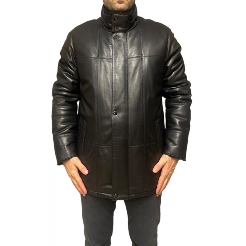 R-5324-SK ΑΝΔΡΙΚΟ ΔΕΡΜΑΤΙΝΟ ΤΖΑΚΕΤ ΜΑΥΡΟ