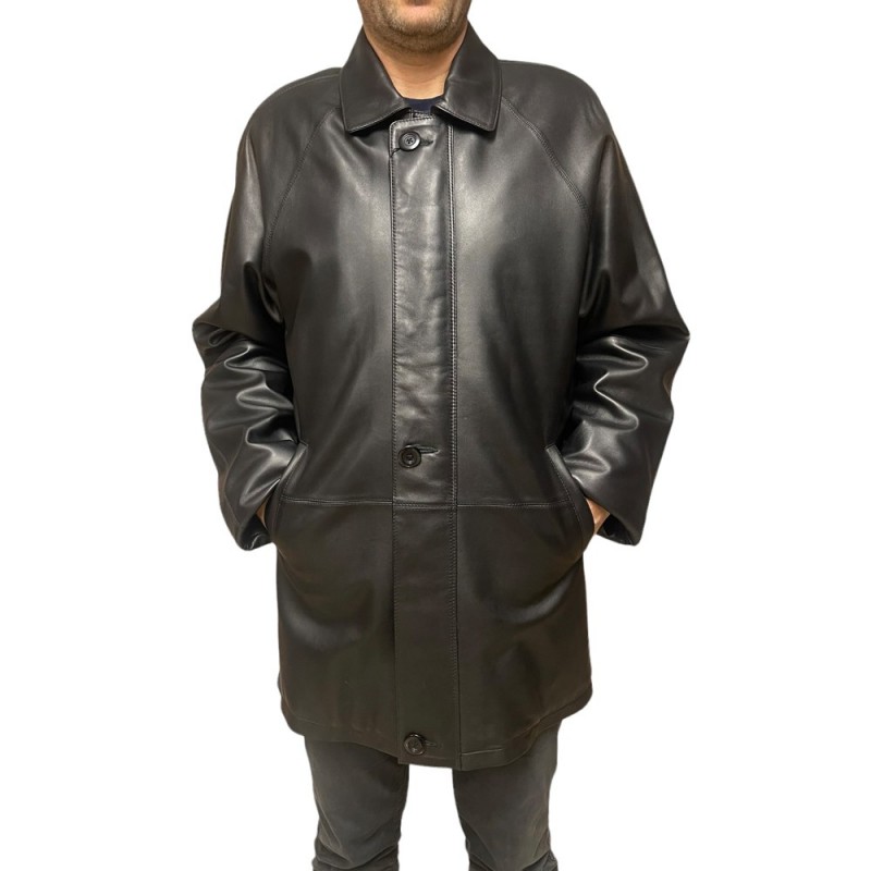 R-VITO ΑΝΔΡΙΚΟ ΔΕΡΜΑΤΙΝΟ ΤΖΑΚΕΤ ΜΑΥΡΟ