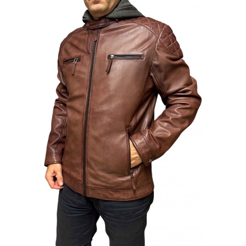 ALWIN ΑΝΔΡΙΚΟ ΔΕΡΜΑΤΙΝΟ BIKER ΚΑΦΕ ALWIN ΑΝΔΡΙΚΟ ΔΕΡΜΑΤΙΝΟ BIKER ΚΑΦΕ