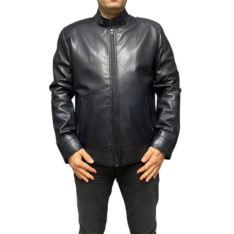 BO-HARROD ΑΝΔΡΙΚΟ ΔΕΡΜΑΤΙΝΟ BIKER ΣΚΟΥΡΟ ΜΠΛΕ BO-HARROD ΑΝΔΡΙΚΟ ΔΕΡΜΑΤΙΝΟ BIKER ΣΚΟΥΡΟ ΜΠΛΕ