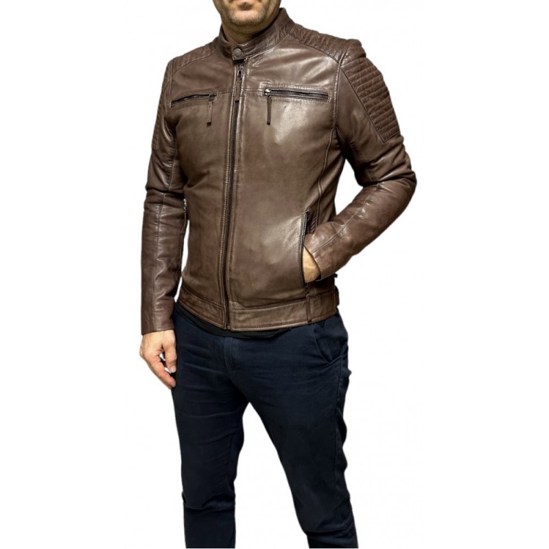 TOMY ΑΝΔΡΙΚΟ ΔΕΡΜΑΤΙΝΟ BIKER ΚΑΦΕ TOMY ΑΝΔΡΙΚΟ ΔΕΡΜΑΤΙΝΟ BIKER ΚΑΦΕ