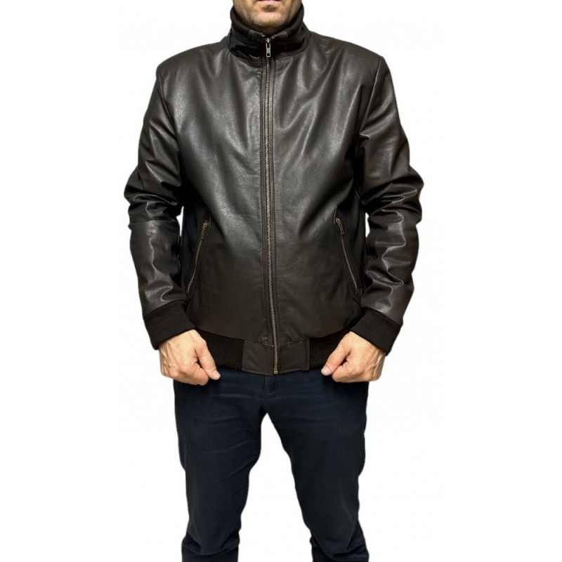 GR-220 ΑΝΔΡΙΚΟ ΔΕΡΜΑΤΙΝΟ BOMBER ΣΚΟΥΡΟ ΚΑΦΕ GR-220 ΑΝΔΡΙΚΟ ΔΕΡΜΑΤΙΝΟ BOMBER ΣΚΟΥΡΟ ΚΑΦΕ