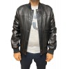 ID-4557-BLACK ΑΝΔΡΙΚΟ ΔΕΡΜΑΤΙΝΟ BOMBER ΜΠΟΥΦΑΝ ΜΑΥΡΟ