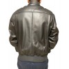 ID-4559-BLACK MENS LEATHER BOMBER JACKET