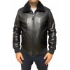 ID-4567 ΑΝΔΡΙΚΟ ΔΕΡΜΑΤΙΝΟ BOMBER ΜΠΟΥΦΑΝ ΜΑΥΡΟ