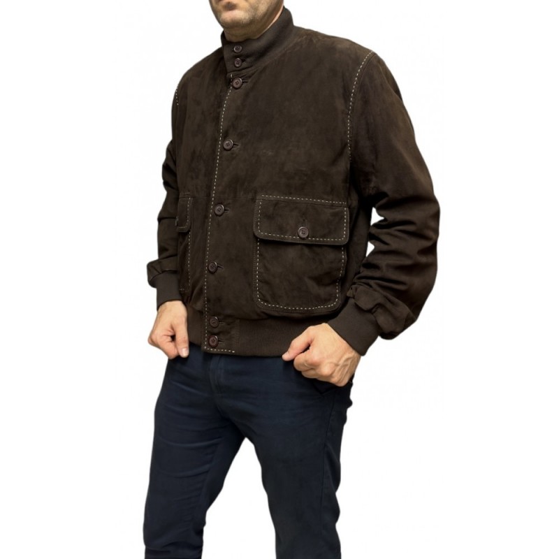 ME-BLOUSON 2 ΑΝΔΡΙΚΟ SUEDE BOMBER ΣΚΟΥΡΟ ΚΑΦΕ ME-BLOUSON 2 ΑΝΔΡΙΚΟ SUEDE BOMBER ΣΚΟΥΡΟ ΚΑΦΕ