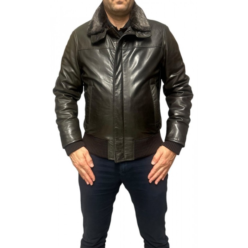 NICOLAS ΑΝΔΡΙΚΟ ΔΕΡΜΑΤΙΝΟ BOMBER ΣΚΟΥΡΟ ΚΑΦΕ NICOLAS ΑΝΔΡΙΚΟ ΔΕΡΜΑΤΙΝΟ BOMBER ΣΚΟΥΡΟ ΚΑΦΕ