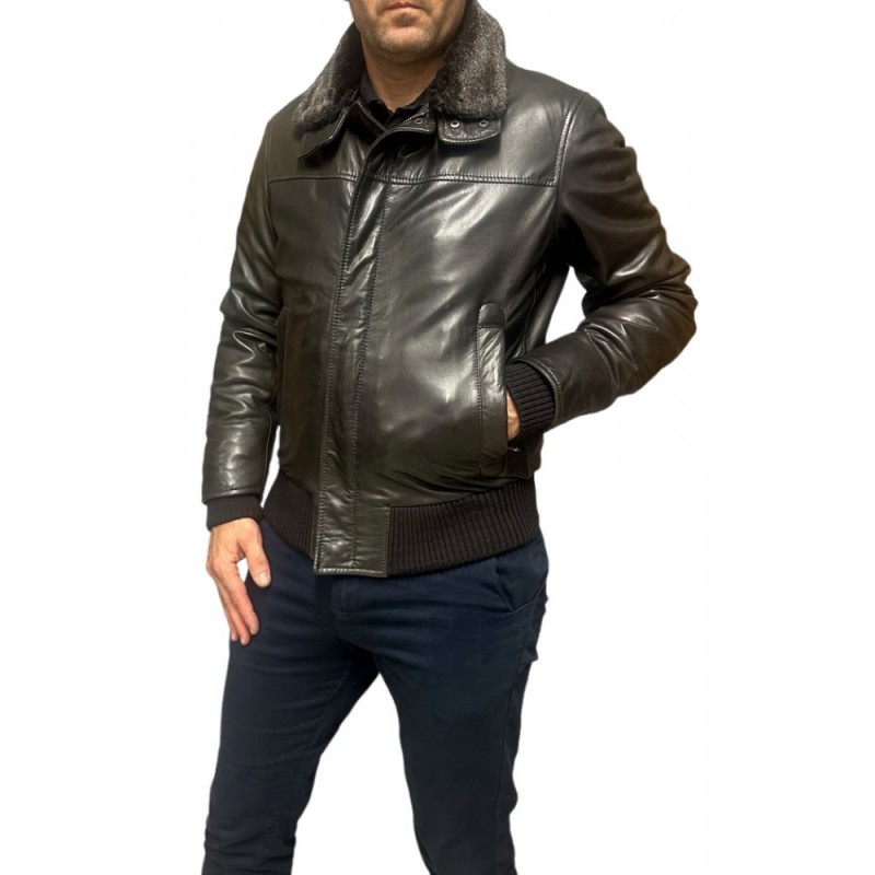 NICOLAS ΑΝΔΡΙΚΟ ΔΕΡΜΑΤΙΝΟ BOMBER ΣΚΟΥΡΟ ΚΑΦΕ NICOLAS ΑΝΔΡΙΚΟ ΔΕΡΜΑΤΙΝΟ BOMBER ΣΚΟΥΡΟ ΚΑΦΕ