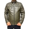 BO-COOPER-OLIVE MENS LEATHER JACKET BIKER 