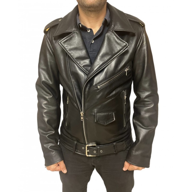 BO-STEVEN 20 ΑΝΔΡΙΚΟ ΔΕΡΜΑΤΙΝΟ PERFECTO ΜΑΥΡΟ