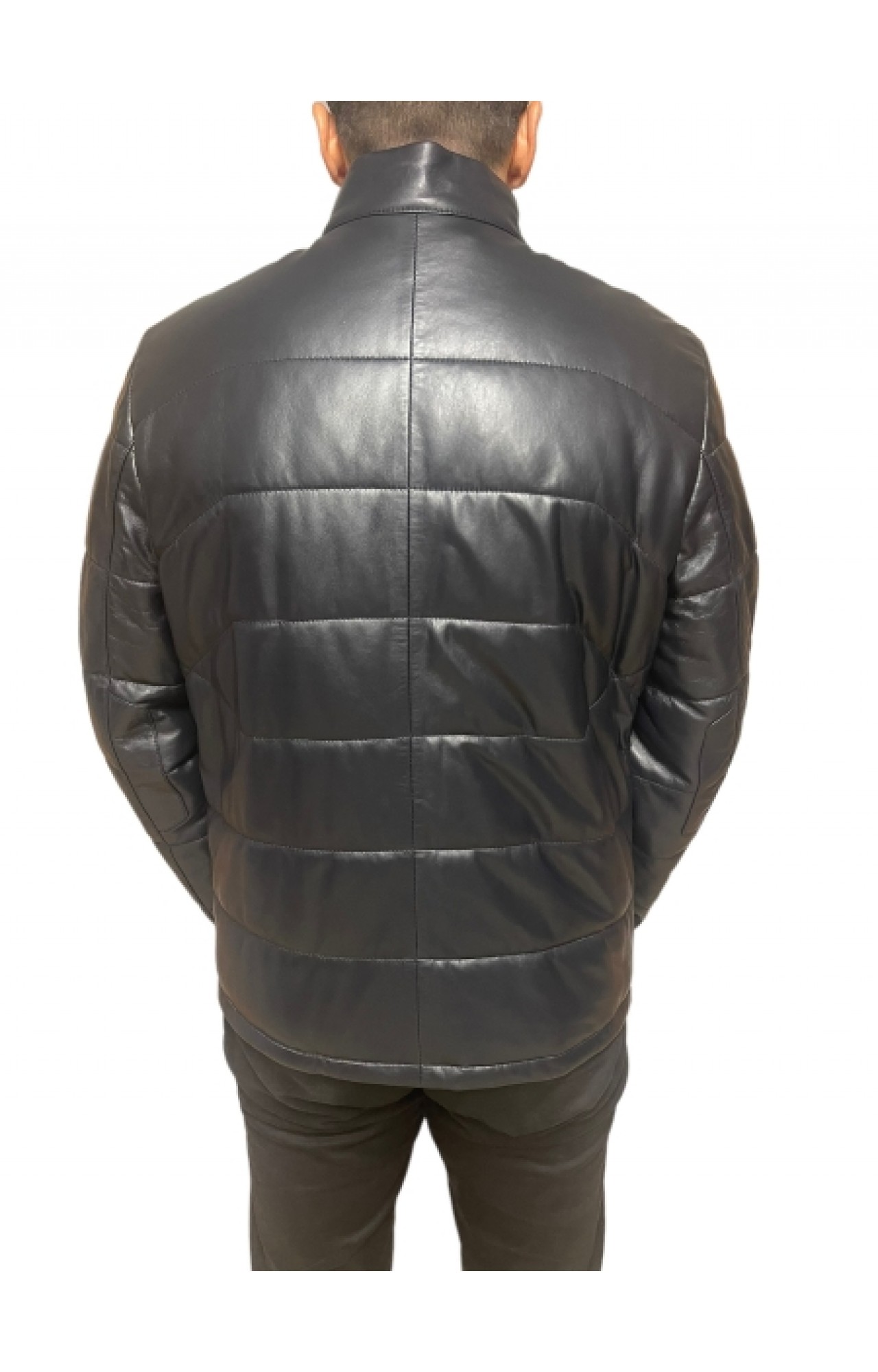 MEN'S LEATHER JACKET GR-DUBLIN BLUE