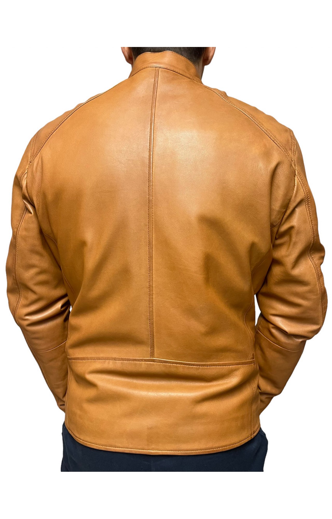 HARDY-1 MENS COGNAC LEATHER JACKET