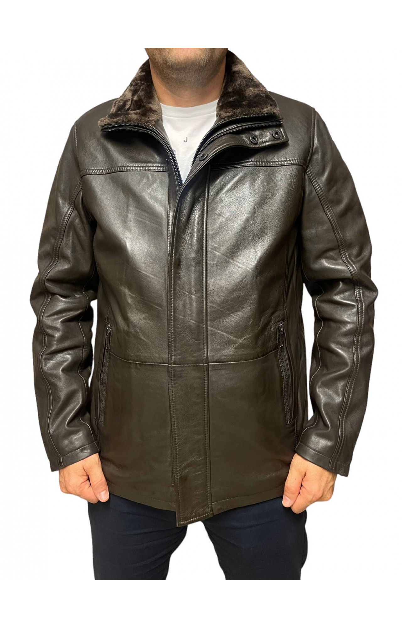 ID-4558A-BROWN ΑΝΔΡΙΚΟ ΔΕΡΜΑΤΙΝΟ ΜΠΟΥΦΑΝ ΚΑΦΕ