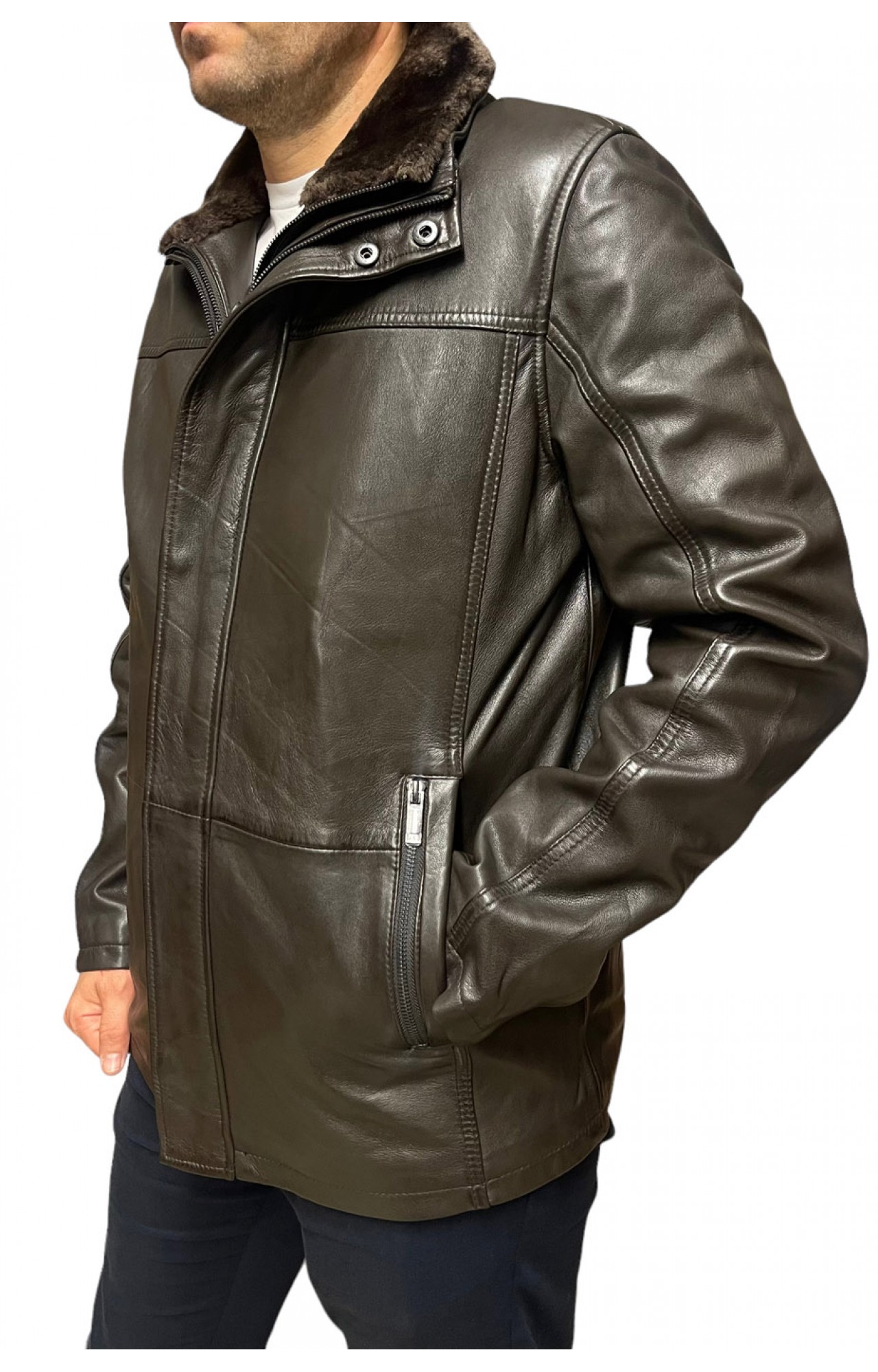 ID-4558A-BROWN ΑΝΔΡΙΚΟ ΔΕΡΜΑΤΙΝΟ ΜΠΟΥΦΑΝ ΚΑΦΕ