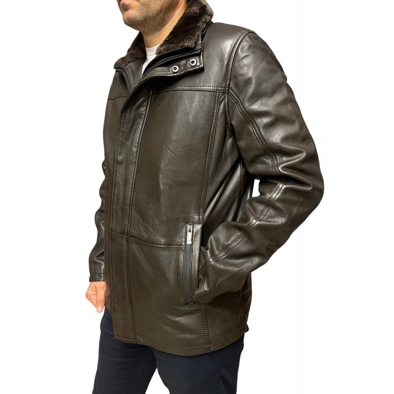 ID-4558A-BROWN ΑΝΔΡΙΚΟ ΔΕΡΜΑΤΙΝΟ ΜΠΟΥΦΑΝ ΚΑΦΕ