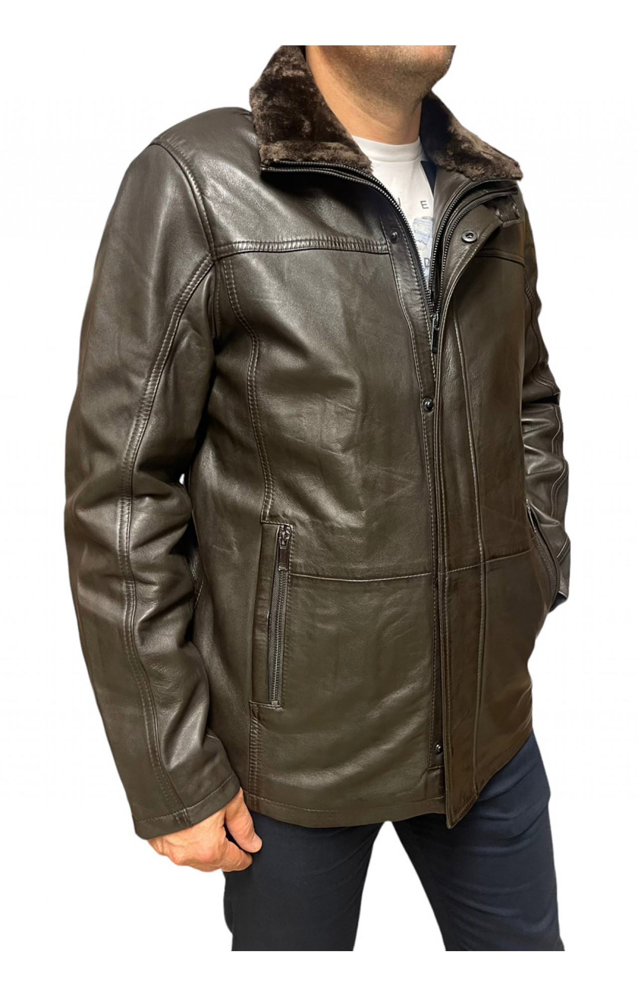 ID-4558A-BROWN ΑΝΔΡΙΚΟ ΔΕΡΜΑΤΙΝΟ ΜΠΟΥΦΑΝ ΚΑΦΕ