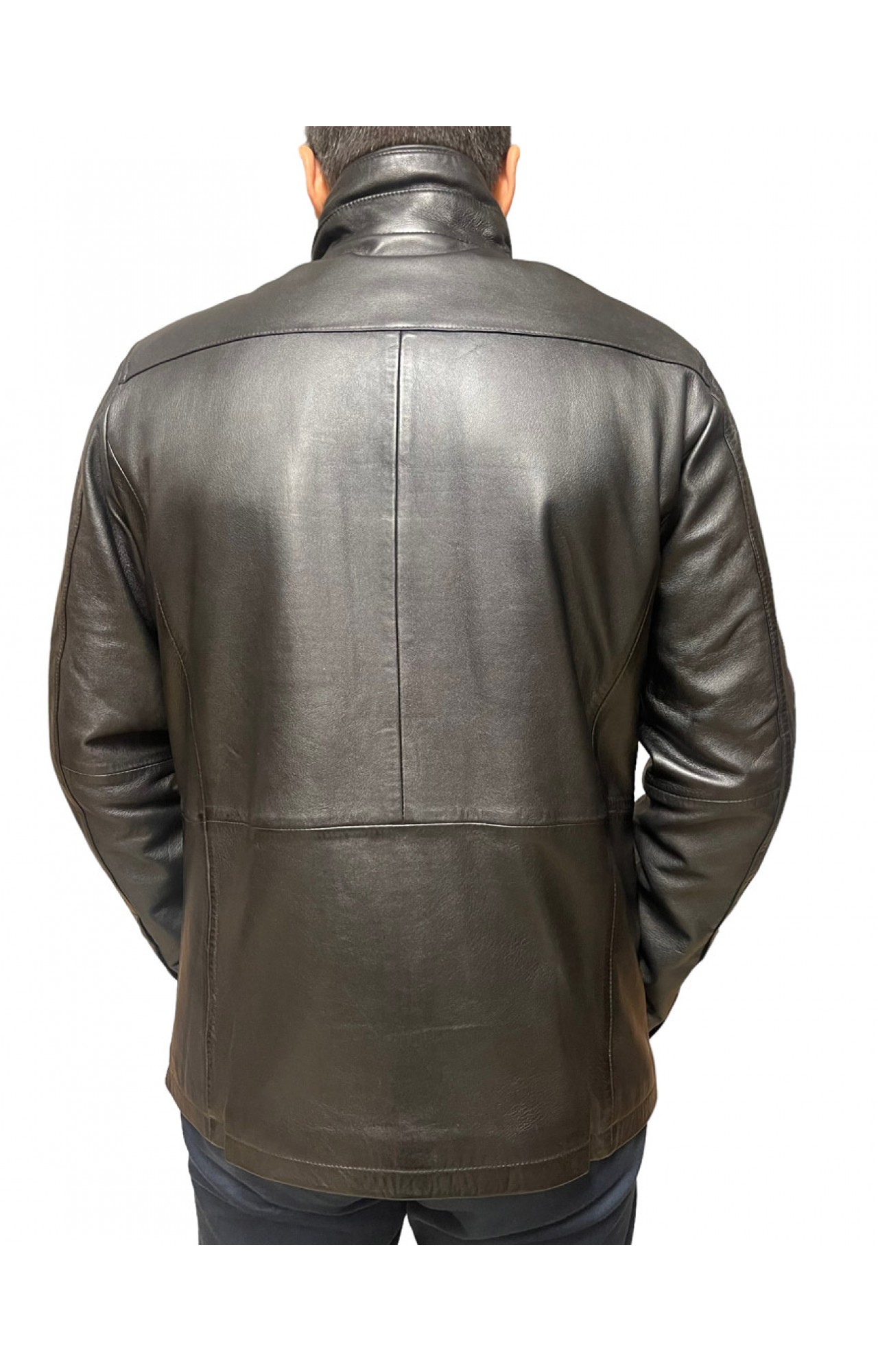 ID-4561-BLACK MENS LEATHER JACKET