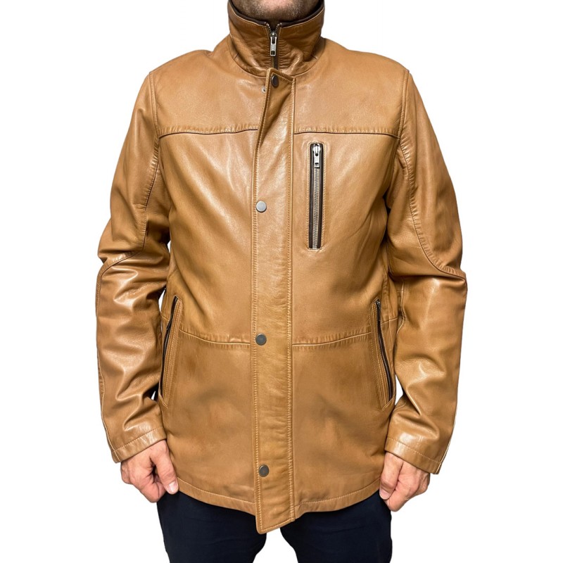 ID-4561-COGNAC ΑΝΔΡΙΚΟ ΔΕΡΜΑΤΙΝΟ ΜΠΟΥΦΑΝ ΤΑΜΠΑ