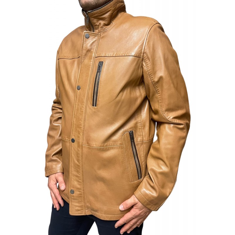 ID-4561-COGNAC ΑΝΔΡΙΚΟ ΔΕΡΜΑΤΙΝΟ ΜΠΟΥΦΑΝ ΤΑΜΠΑ