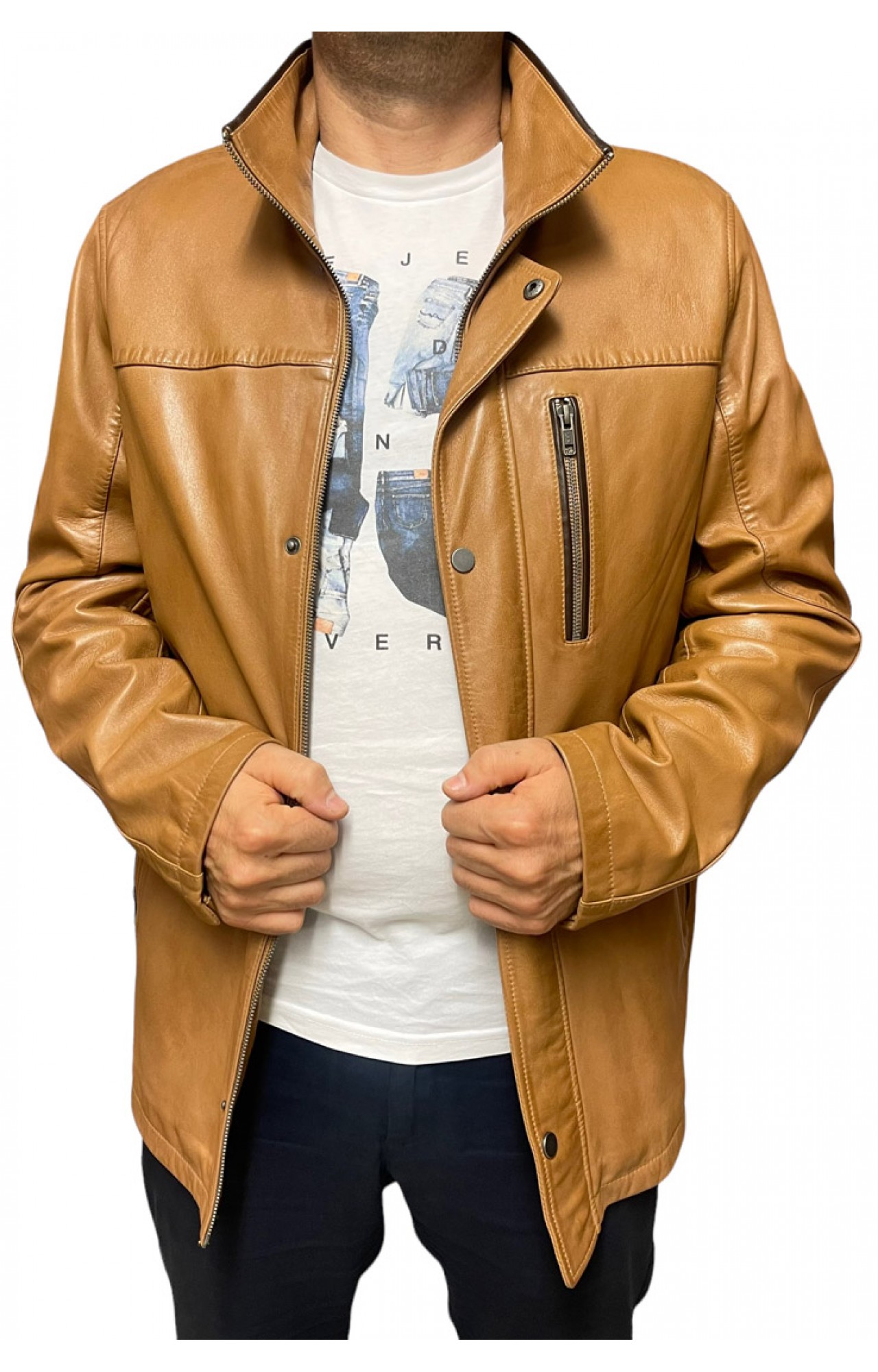 ID-4561-COGNAC MENS LEATHER JACKET