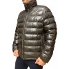 ID-4562-DK BROWN MENS PUFFER LEATHER JACKET
