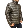 ID-4562-DK BROWN MENS PUFFER LEATHER JACKET