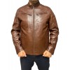 ID-4566 MENS LEATHER BIKER JACKET BROWN