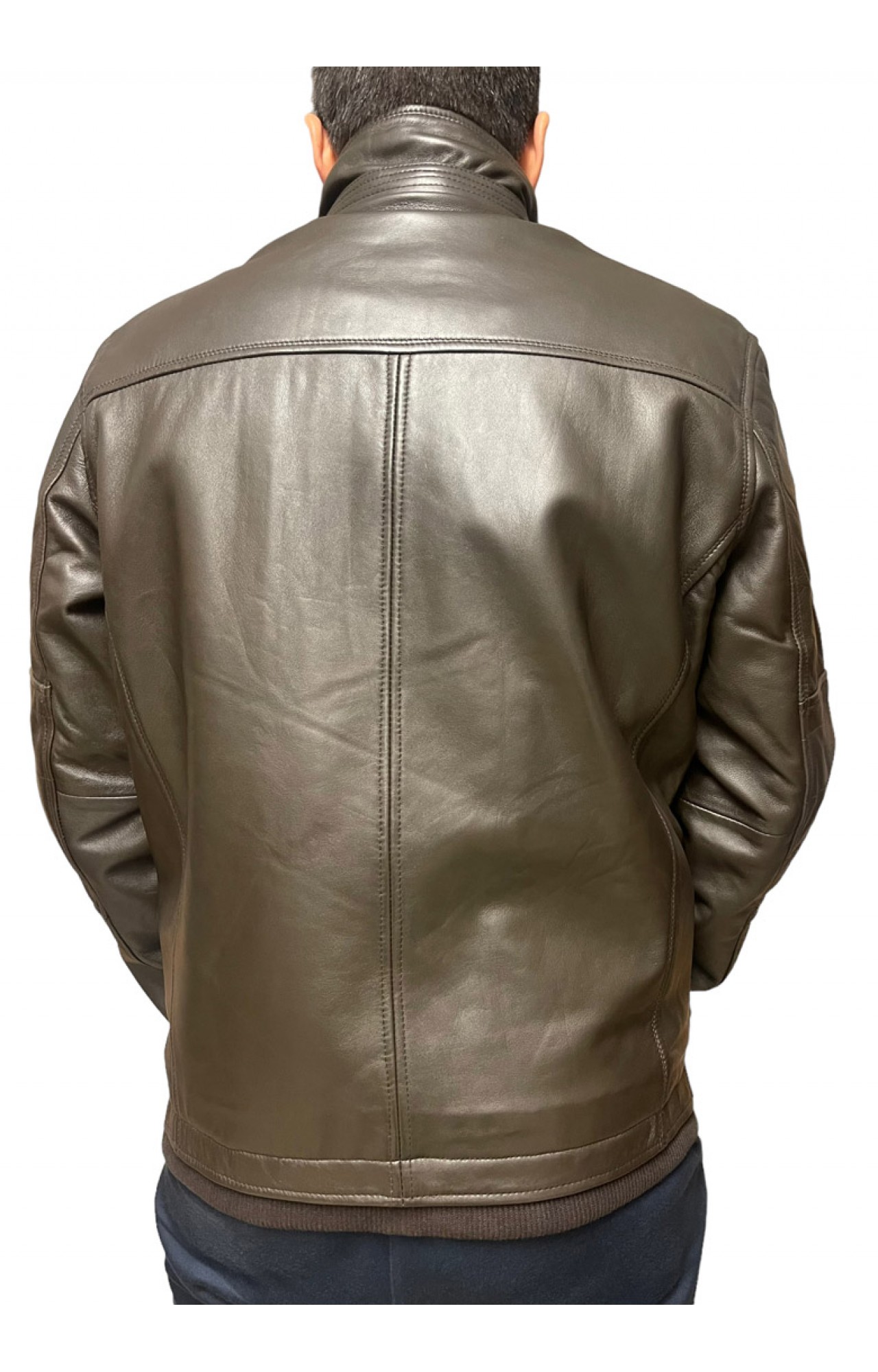 ID-4577-DK BROWN ΑΝΔΡΙΚΟ ΔΕΡΜΑΤΙΝΟ ΜΠΟΥΦΑΝ ΣΚΟΥΡΟ ΚΑΦΕ