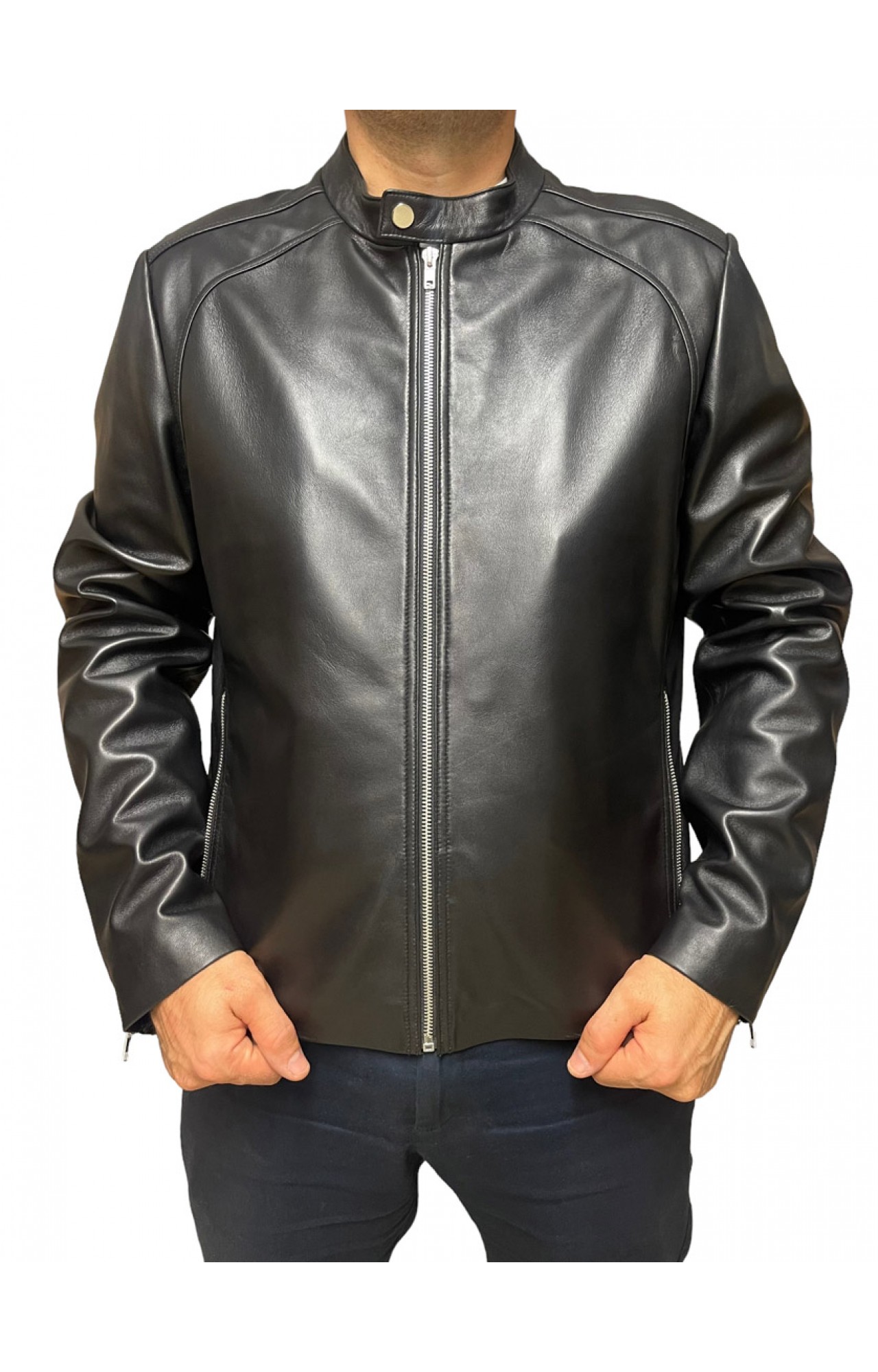 ID-4568-BLACK ΑΝΔΡΙΚΟ ΔΕΡΜΑΤΙΝΟ ΜΠΟΥΦΑΝ ΜΑΥΡΟ