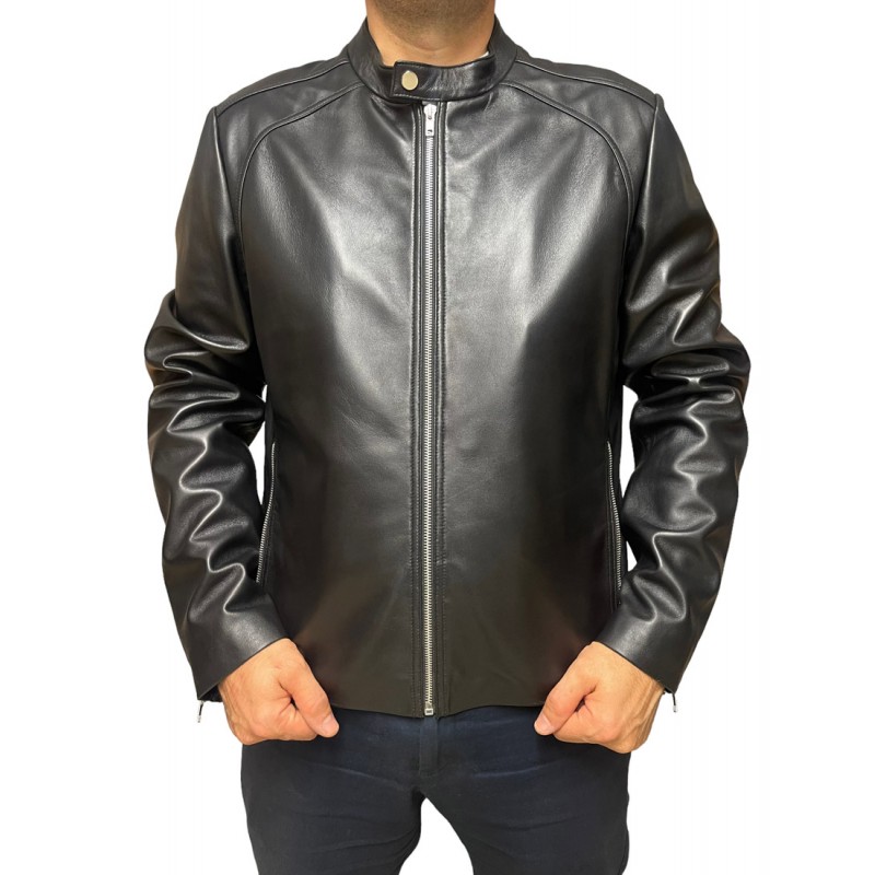 ID-4568-BLACK ΑΝΔΡΙΚΟ ΔΕΡΜΑΤΙΝΟ ΜΠΟΥΦΑΝ ΜΑΥΡΟ