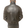4503-BLACK  ΑΝΔΡΙΚΟ ΔΕΡΜΑΤΙΝΟ BOMBER ΜΠΟΥΦΑΝ ΜΑΥΡΟ