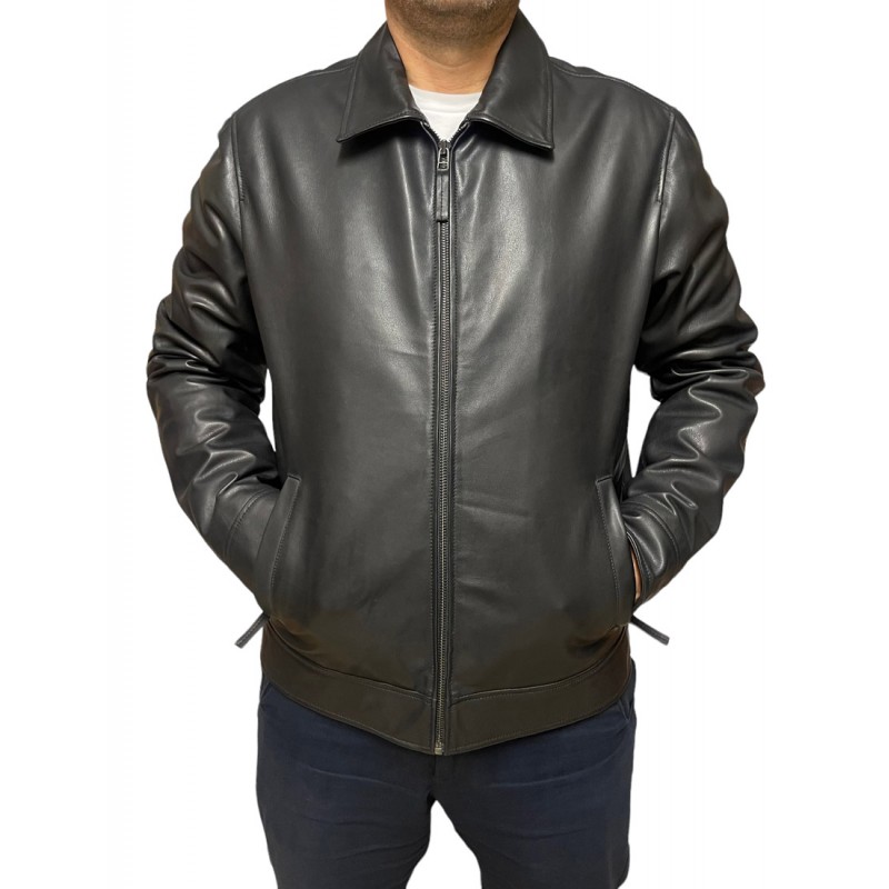 LAZARUS-BLACK ΑΝΔΡΙΚΟ ΔΕΡΜΑΤΙΝΟ ΜΠΟΥΦΑΝ ΜΑΥΡΟ