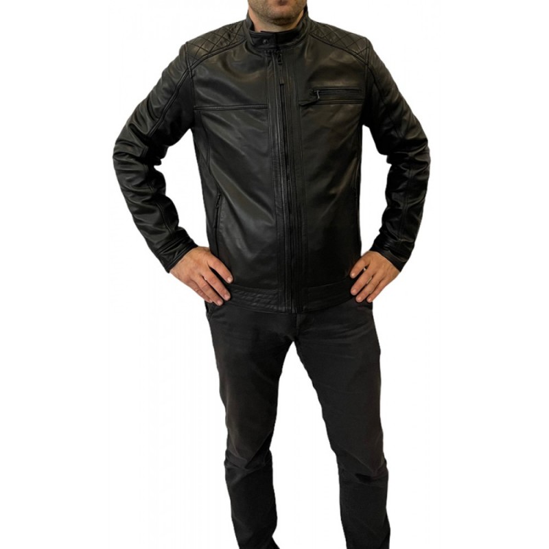 BO-CAN ΑΝΔΡΙΚΟ ΔΕΡΜΑΤΙΝΟ ΜΠΟΥΦΑΝ BIKER ΜΑΥΡΟ  BO-CAN ΑΝΔΡΙΚΟ ΔΕΡΜΑΤΙΝΟ ΜΠΟΥΦΑΝ BIKER ΜΑΥΡΟ