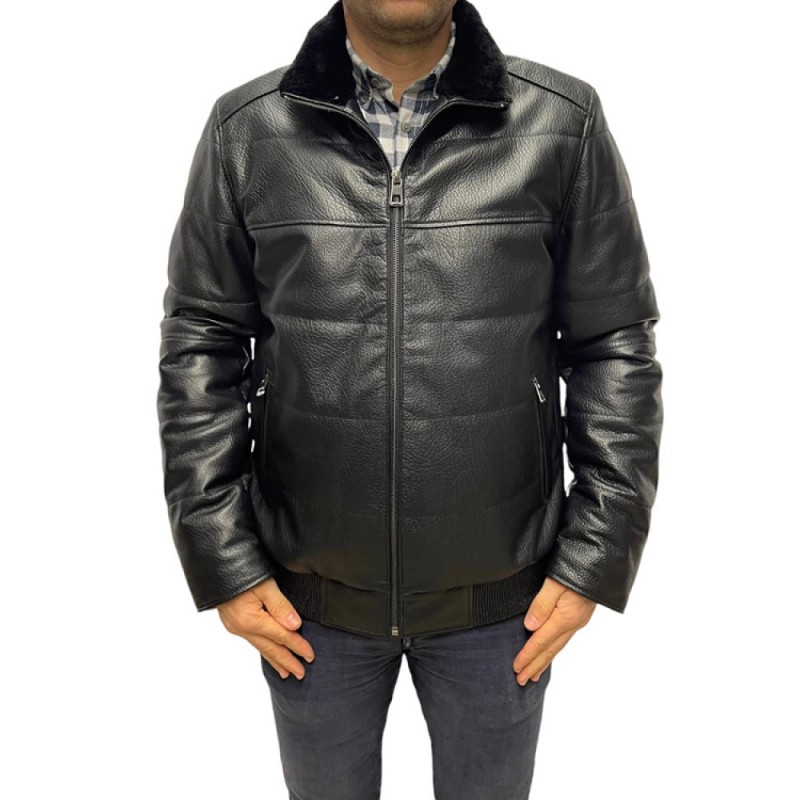 R-5296 ΑΝΔΡΙΚΟ ΔΕΡΜΑΤΙΝΟ BOMBER ΜΠΟΥΦΑΝ ΜΑΥΡΟ  R-5296 ΑΝΔΡΙΚΟ ΔΕΡΜΑΤΙΝΟ BOMBER ΜΠΟΥΦΑΝ ΜΑΥΡΟ