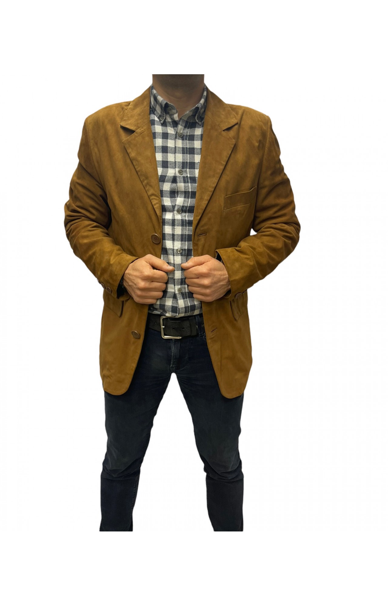 D-8530 MENS TAN SUEDE BLAZER D-8530 MENS TAN SUEDE BLAZER