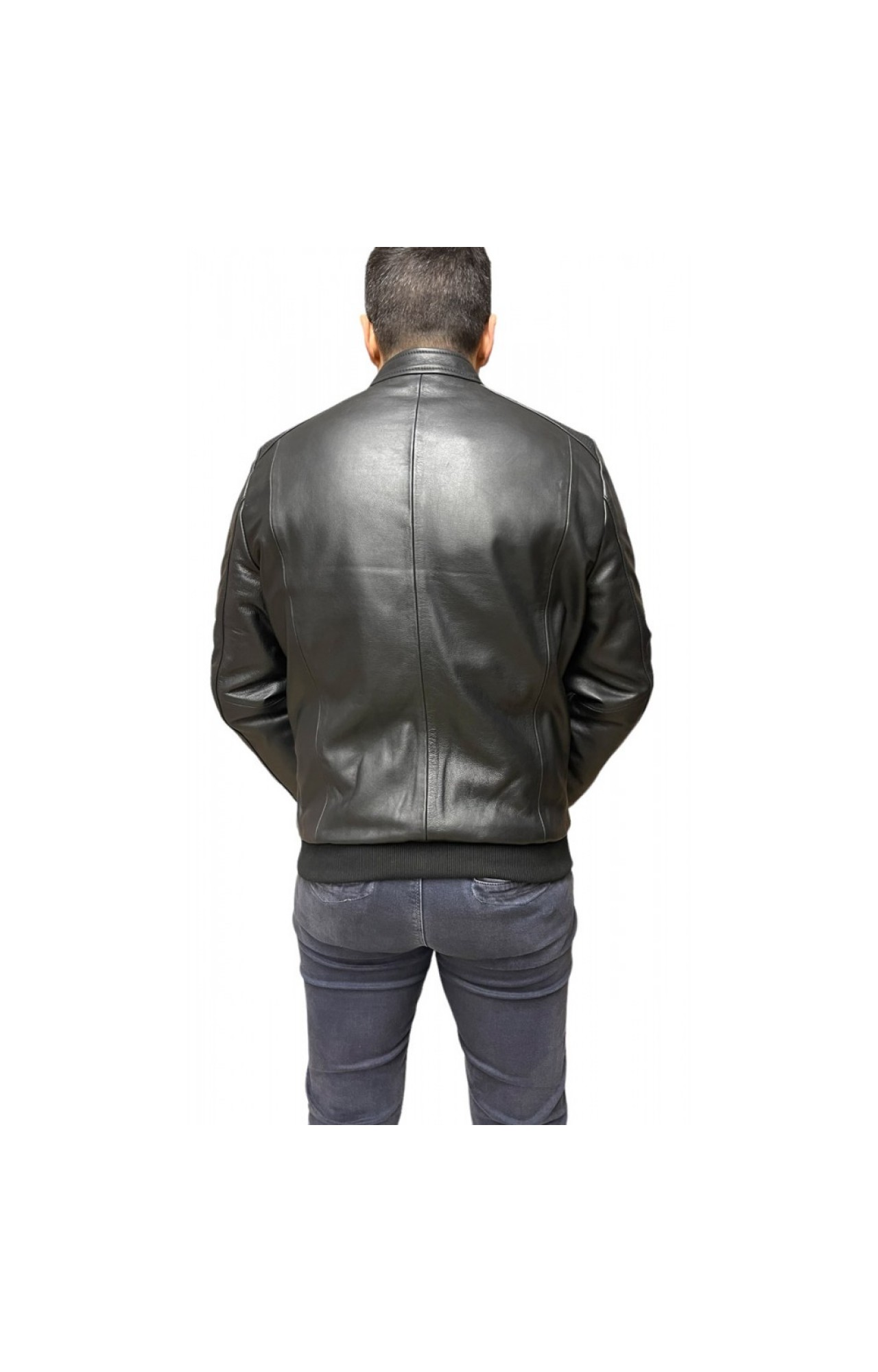 ID-4593-BLACK ΑΝΔΡΙΚΟ ΔΕΡΜΑΤΙΝΟ ΜΠΟΥΦΑΝ ΜΑΥΡΟ