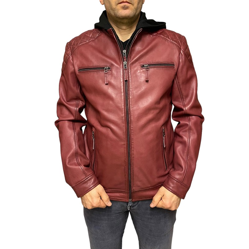 ALWIN ΑΝΔΡΙΚΟ ΔΕΡΜΑΤΙΝΟ ΜΠΟΥΦΑΝ ΜΠΟΡΝΤΩ  J&F