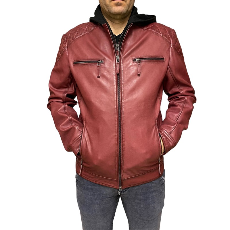 ALWIN ΑΝΔΡΙΚΟ ΔΕΡΜΑΤΙΝΟ ΜΠΟΥΦΑΝ ΜΠΟΡΝΤΩ  J&F