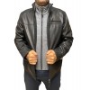DERRY-BLACK MENS LEATHER BIKER JACKET
