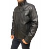 DERRY-BLACK MENS LEATHER BIKER JACKET