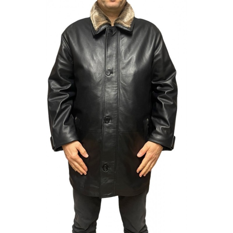 4603 ΑΝΔΡΙΚΟ ΔΕΡΜΑΤΙΝΟ ΤΖΑΚΕΤ ΜΑΥΡΟ