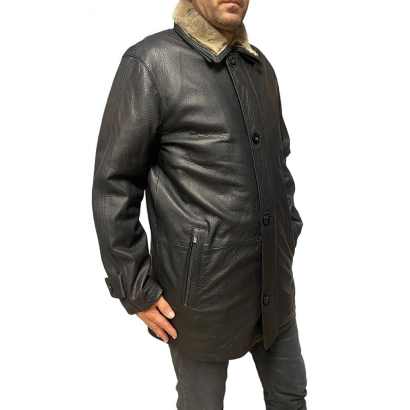 SM-ALESSIO ΑΝΔΡΙΚΟ ΔΕΡΜΑΤΙΝΟ ΤΖΑΚΕΤ ΜΑΥΡΟ SM-ALESSIO ΑΝΔΡΙΚΟ ΔΕΡΜΑΤΙΝΟ ΤΖΑΚΕΤ ΜΑΥΡΟ