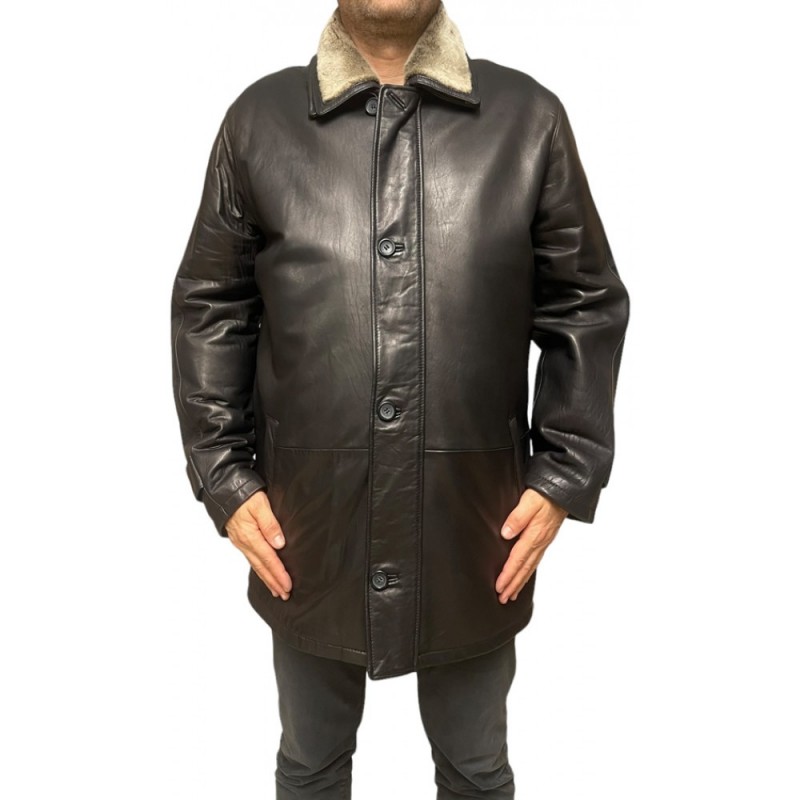 SM-LINCOLN ΑΝΔΡΙΚΟ ΔΕΡΜΑΤΙΝΟ ΤΖΑΚΕΤ ΜΑΥΡΟ