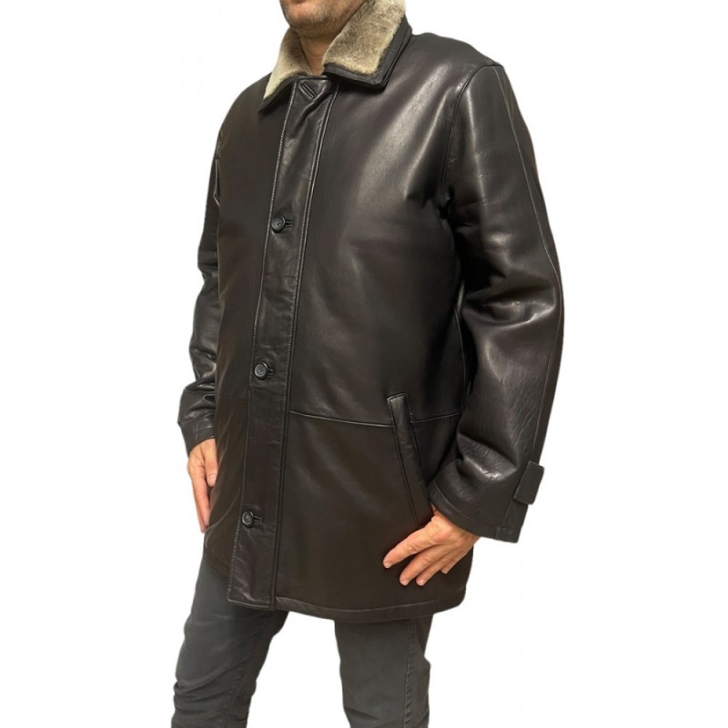 SM-LINCOLN ΑΝΔΡΙΚΟ ΔΕΡΜΑΤΙΝΟ ΤΖΑΚΕΤ ΜΑΥΡΟ