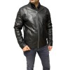 D-4051-BLACK MENS LEATHER JACKET