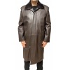 R-LUKAS MENS LEATHER COAT BROWN