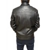 ID-4577B MENS PRINTED LEATHER JACKET BLACK