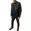 MARKOS LEATHER BO-CURTIS MENS LEATHER BIKER BLACK