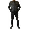 MARKOS LEATHER BO-CURTIS MENS LEATHER BIKER BLACK
